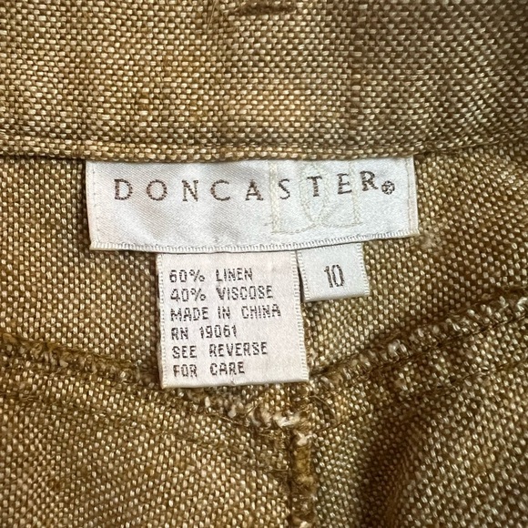 Vintage Y2K Linen Doncaster Pants Size 10 - Picture 5 of 5